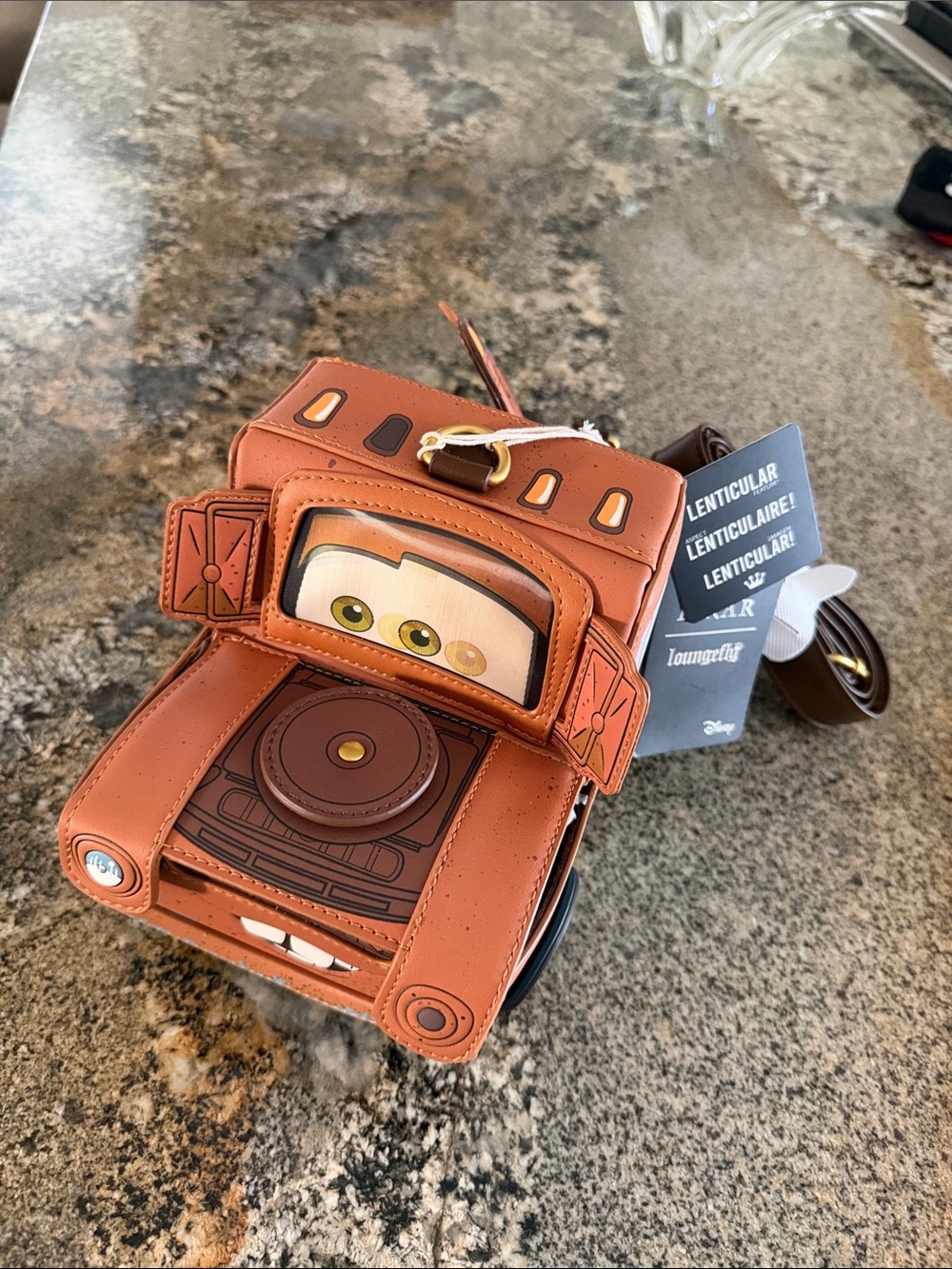Cars 20th Anniversary Tow Mater Figural Crossbody Bag